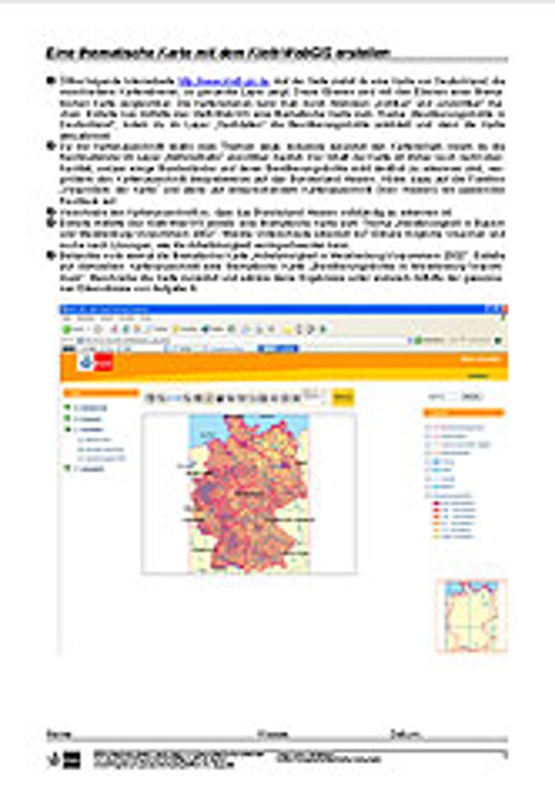 Ernst Klett Verlag - Klett-GIS Deutschland - Eine thematische Karte mit